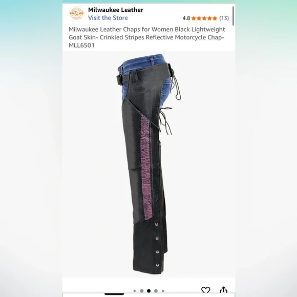 Woman’s Milwaukee Leather Chaps XS - Picture 13 of 13